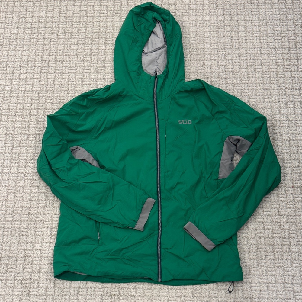 Stio Men's Emerald and Gray Windbreaker